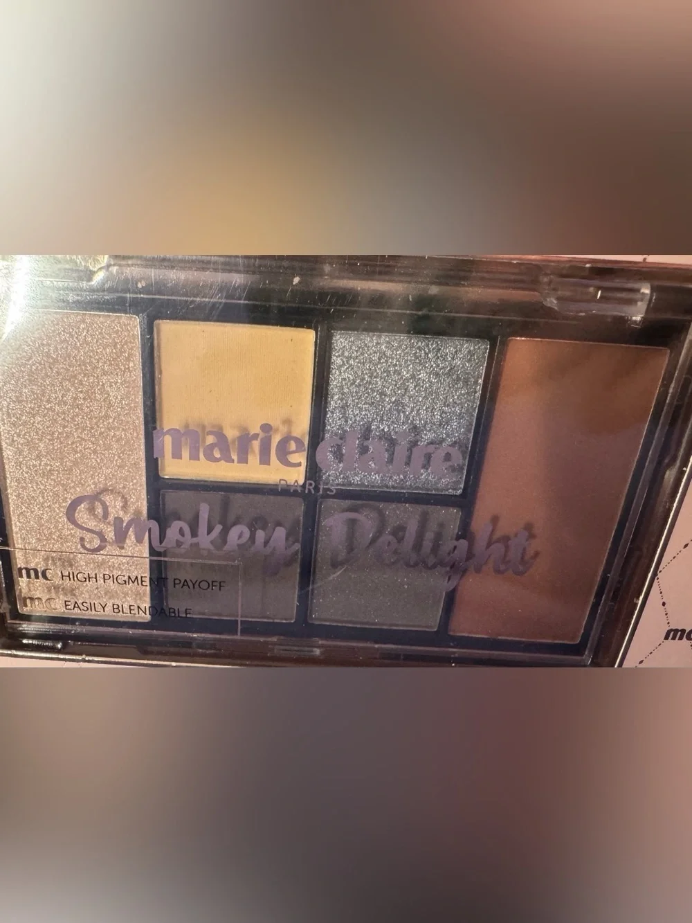 Marie Claire Smokey Delight Face Palette blush eyeshadow Neutral Brown & Gold